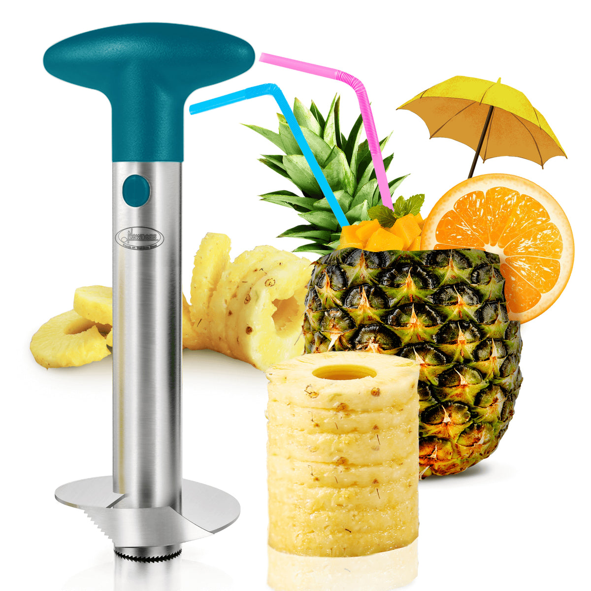 Newness Pineapple Corer, [Upgraded, Reinforced, Thicker Blade]