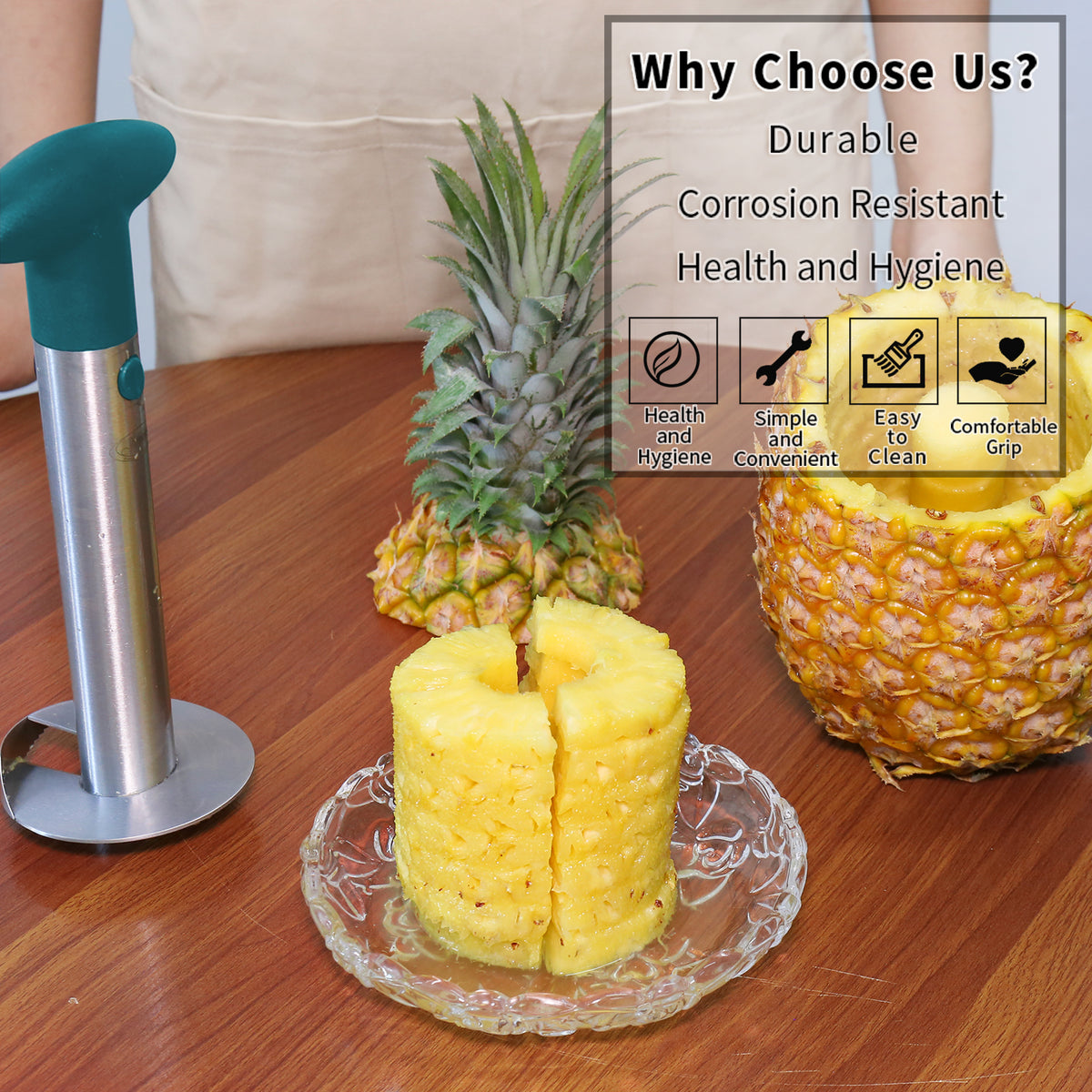 Newness Pineapple Corer, [Upgraded, Reinforced, Thicker Blade]