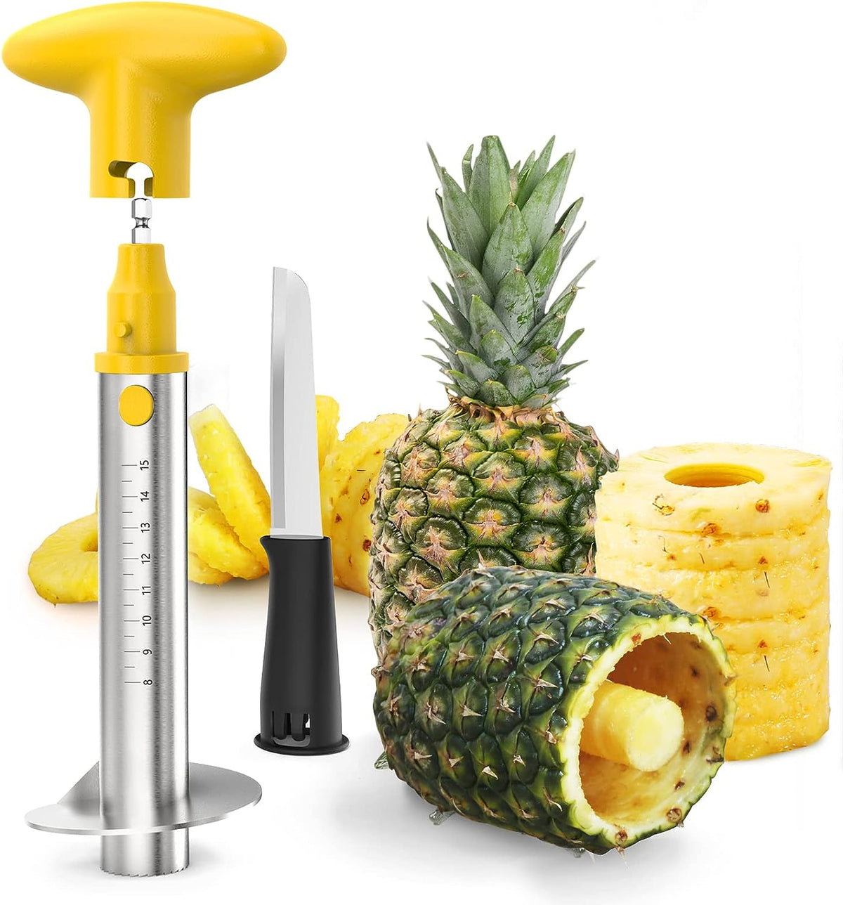 Newness Pineapple Corer with Knife, [Upgraded, Electric & Manual]